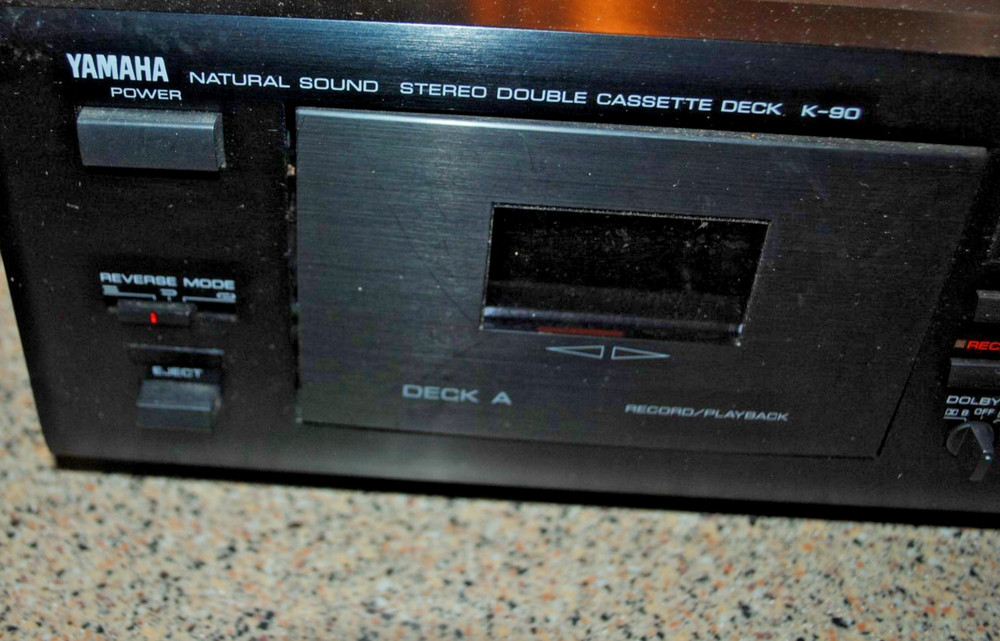 Yamaha K-90 double cassette player, vintage, TESTED, DECKS WORK, LIGHTS WORK