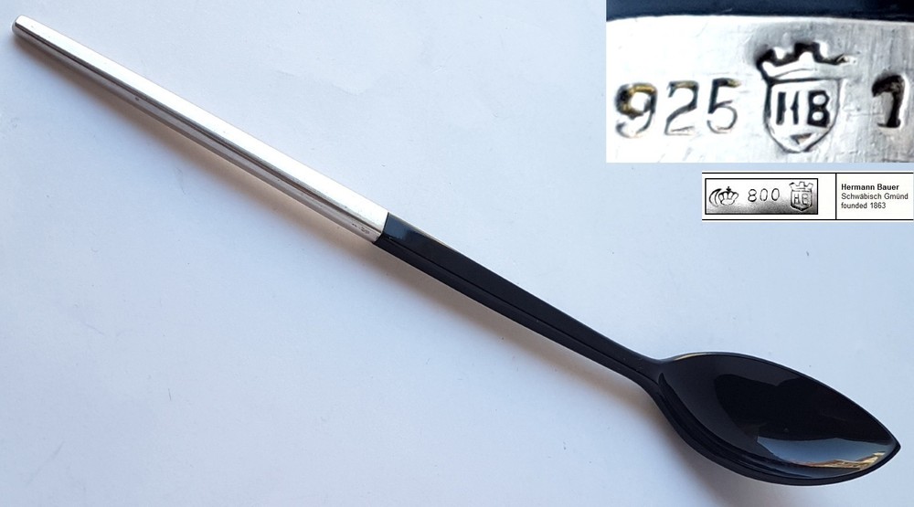 Spoon/ Serving Spoon, 925 Silver, Hermann Bauer, around 1960 M332