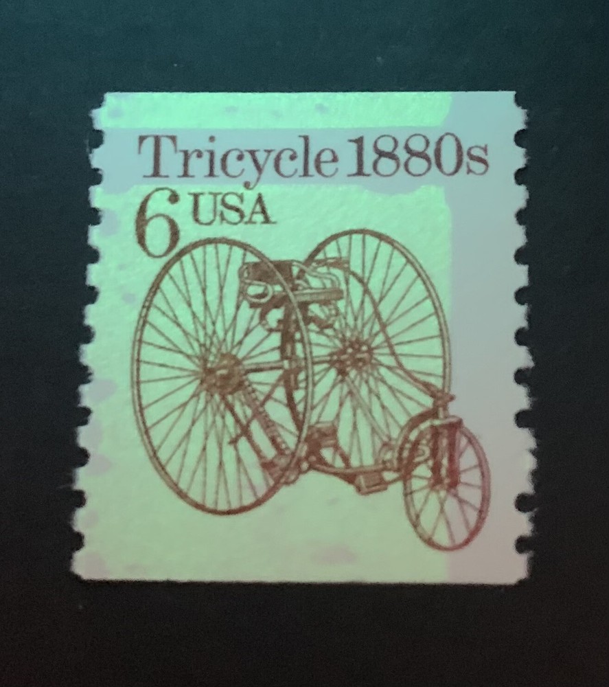 Scott 2126- MNH- Tagging Shift Error- 6c Tricycle, Transportation Coil- EFO