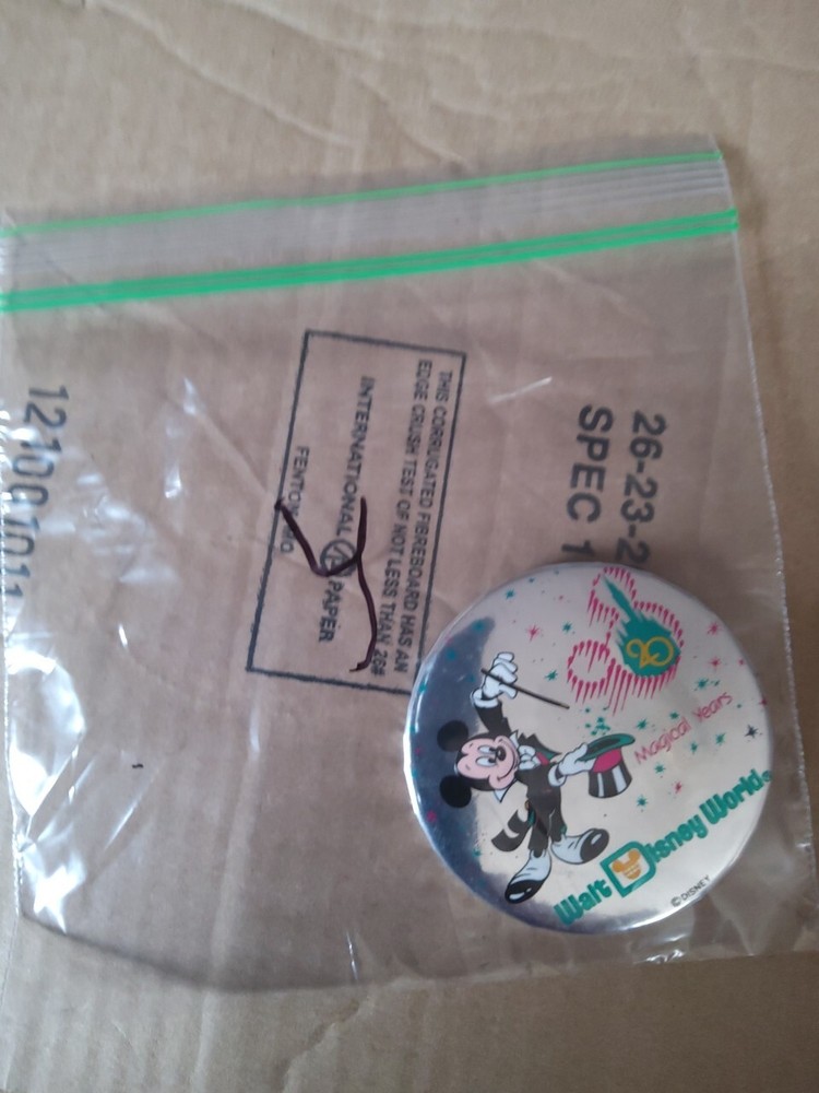 Walt Disney world 20 magical years Pinback Button