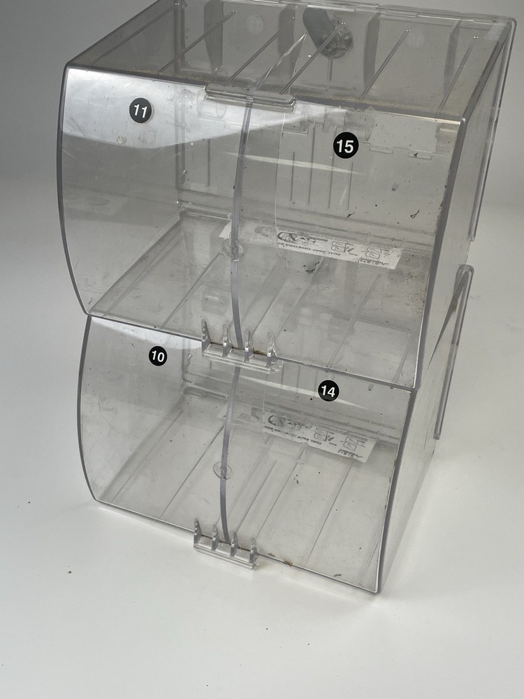 SCHAFER SYSTEMS Lottery Ticket Display/Dispenser Clear Plastic 4 Compartments