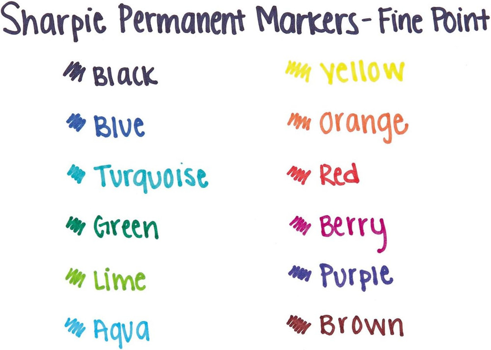 SHARPIE FINE12CT MARKER SET, Multicolor 12 Count