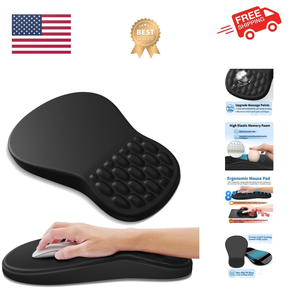 Ergonomic Mouse Pad with Wrist Support - Gel Memory Foam Mouse Mat for Comput...