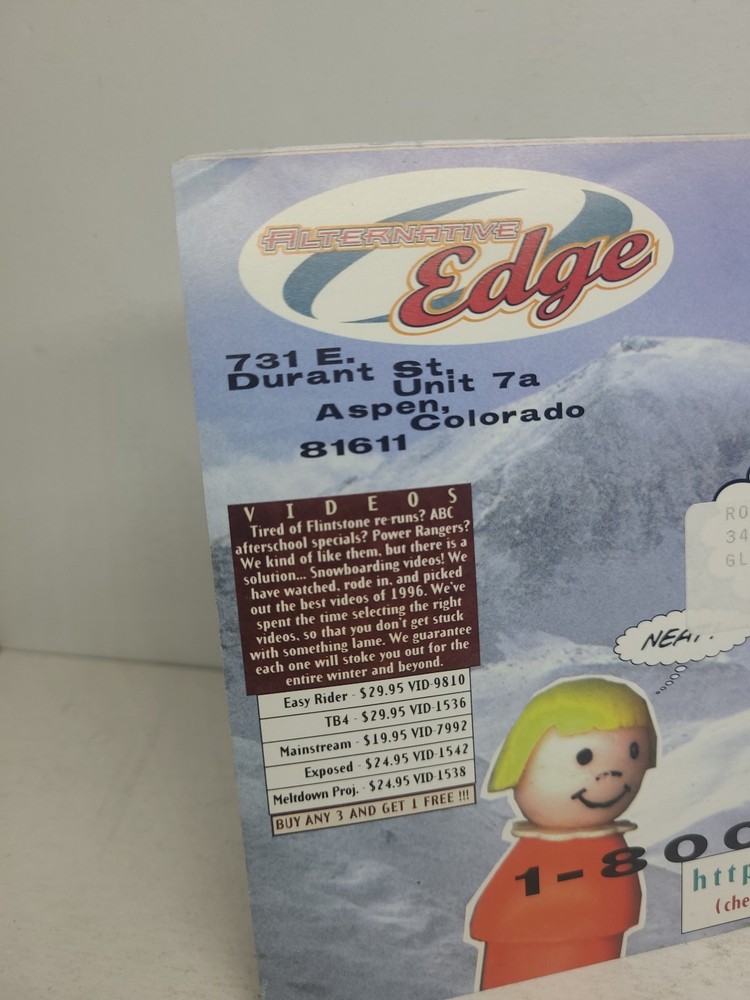 Alternative Edge Winter 1996 Snowboard Catalog