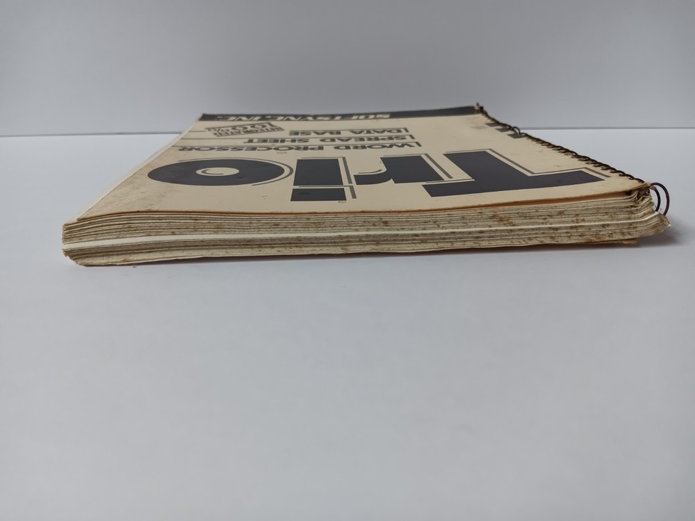 Trio The Integrated Word Processor Spreadsheet Database Manual Guide Softsync