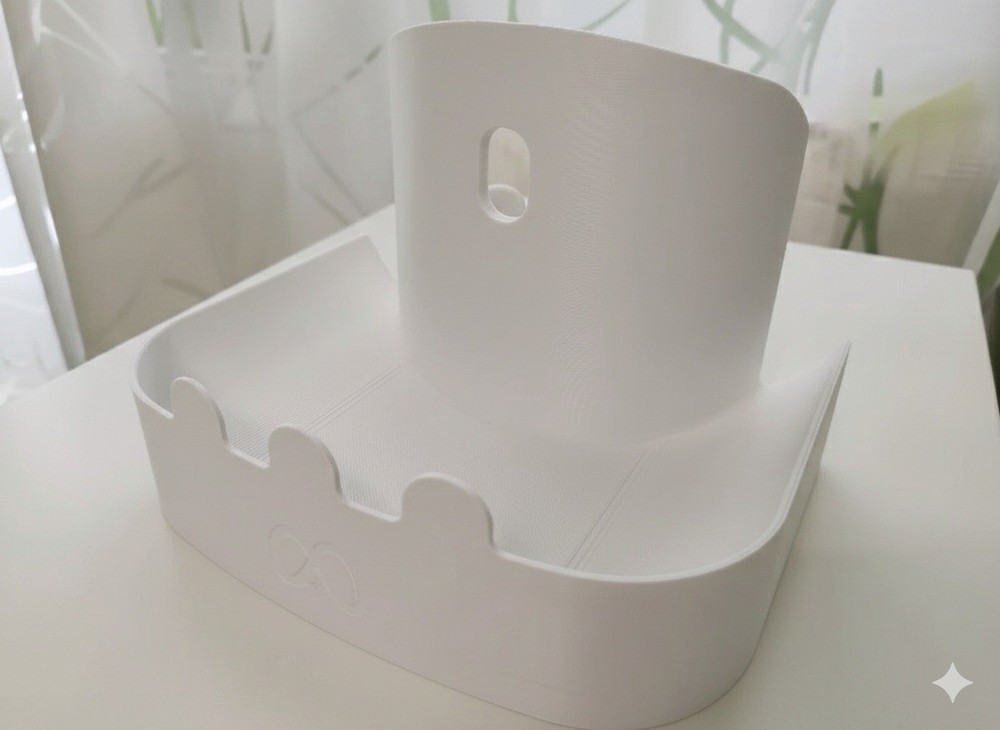 Meta Quest 3 Virtual Headset Holder Display Stand Holds 2 Controllers White