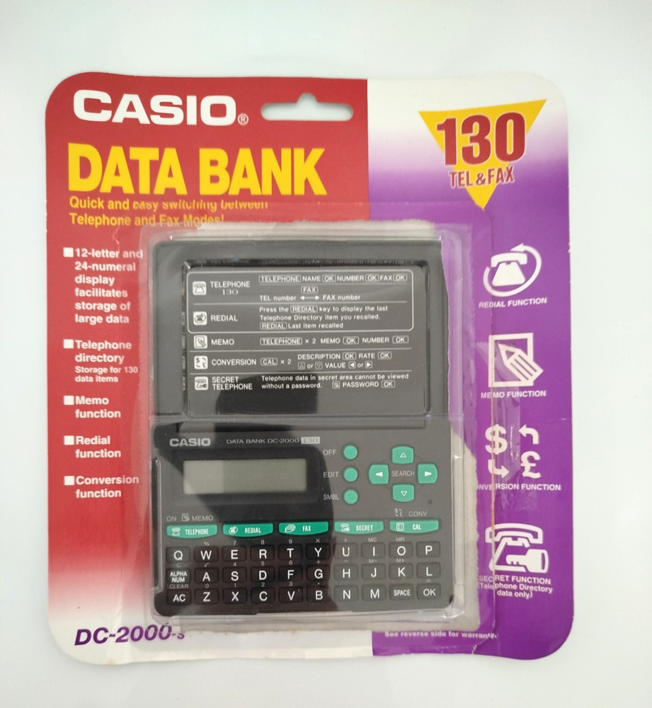 CASIO DATA BANK DC 2000 130 ORGANISER - RARE RETRO 1998