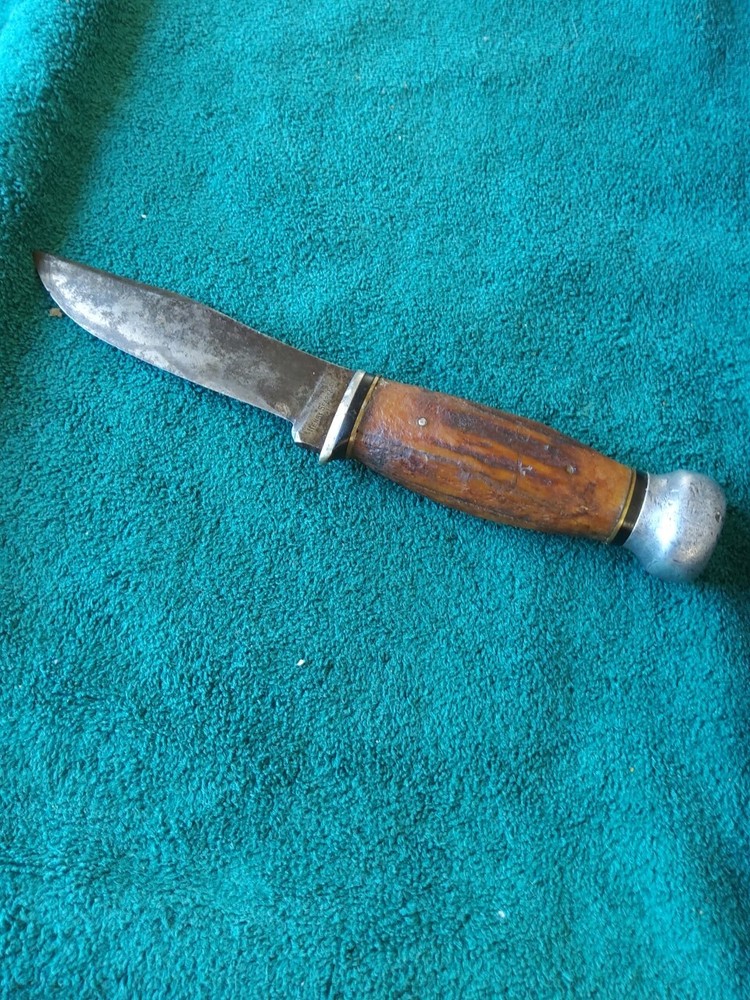 1880 Henry Sears & Son Fixed Blade Knife Stag Handle