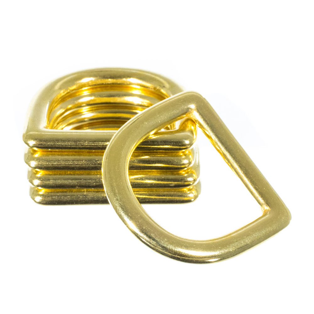Brass D-Ring  1 Inch (inside)  Great for Crafting, DIY Projects, and More