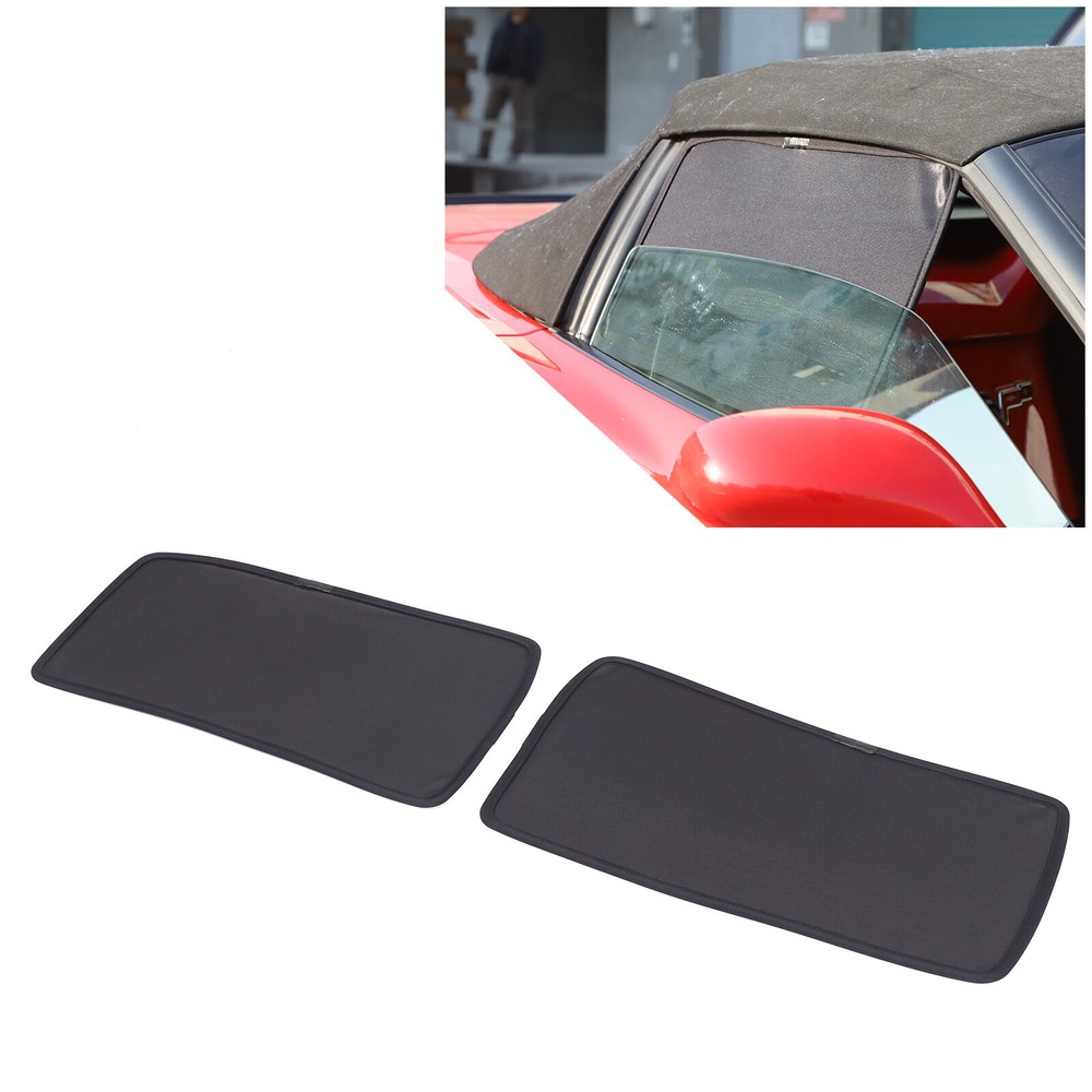 Full Window UV Protection Sun Visor Black For Corvette C6 2005-2013