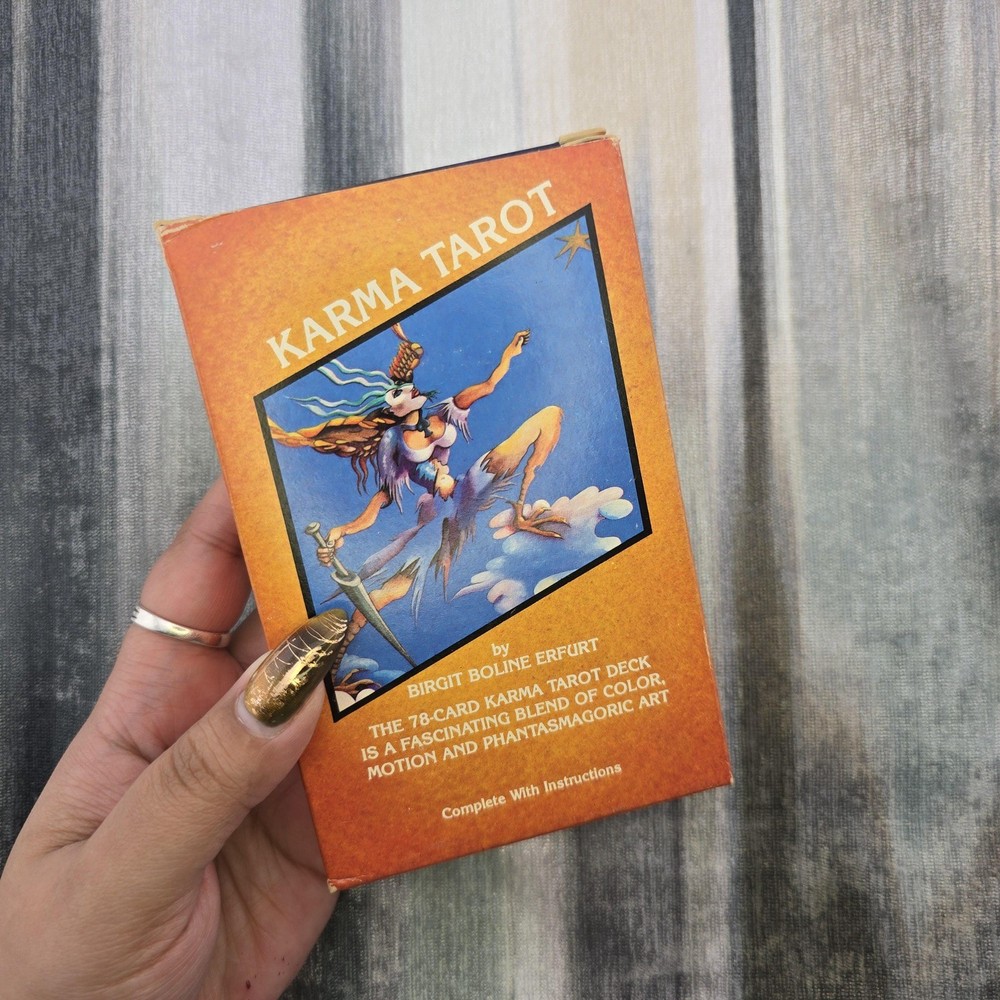 Karma Tarot Birgit Boline Erfurt 78 Card Tarot Deck With Little White Book USED