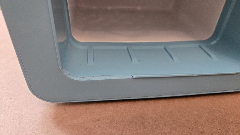KELL Electronics Counter Top Small Mini Fridge Holds 6 12oz Cans Light Blue