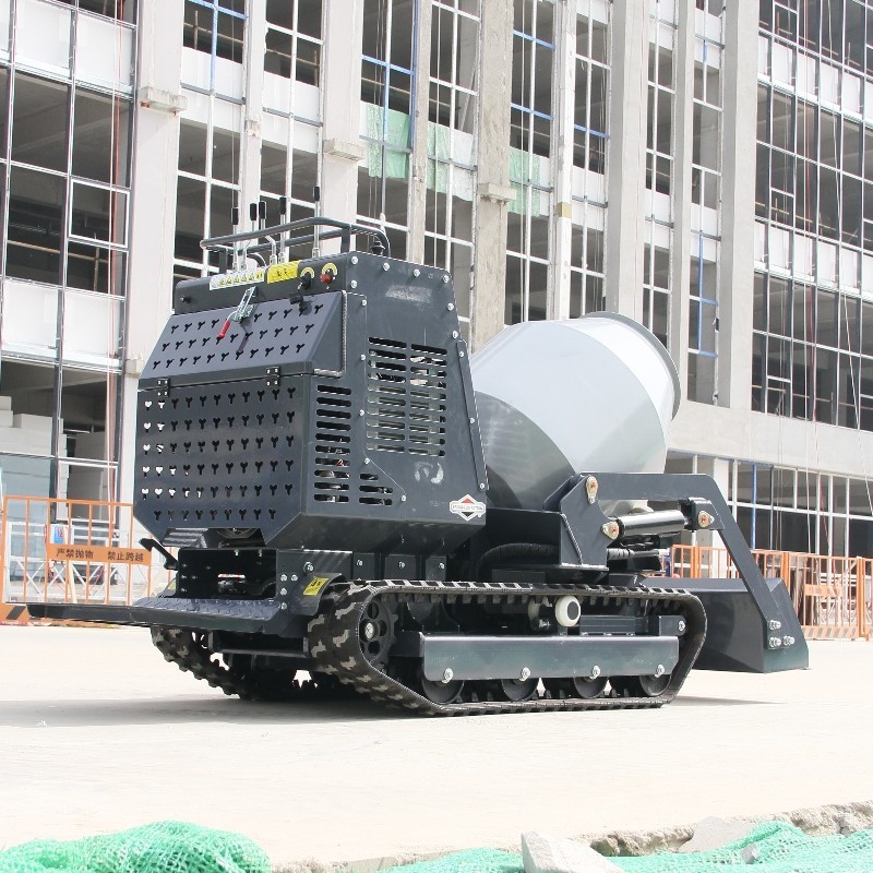 Driven Crawler Type Drum Concrete Mixer Dumper Self Loading Concrete 13.5HP