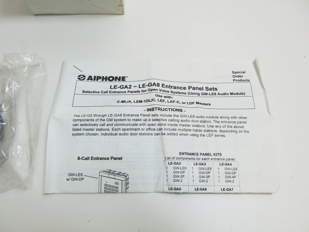 AIPHONE AUDIO MODULE FOR LE-G PANEL SETS MODEL GW-LE8