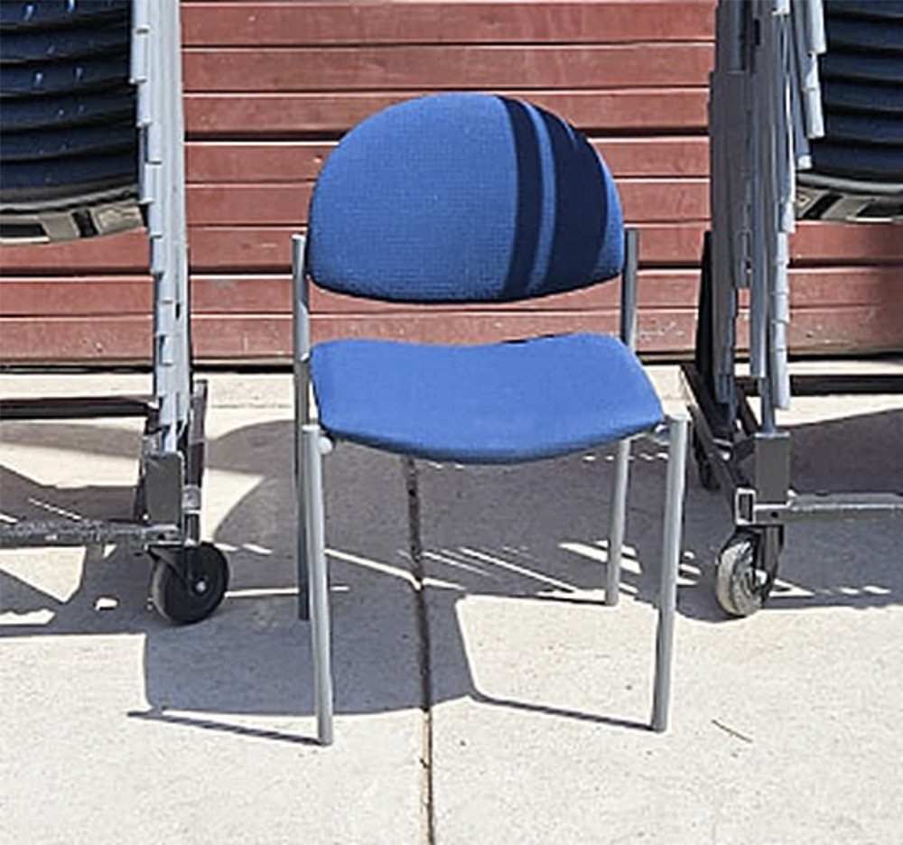 32 UNITS - TWO RACKS of 16 VERSA KI STACKABLE CHAIRS RACK ON WHEELS FREE SHIP