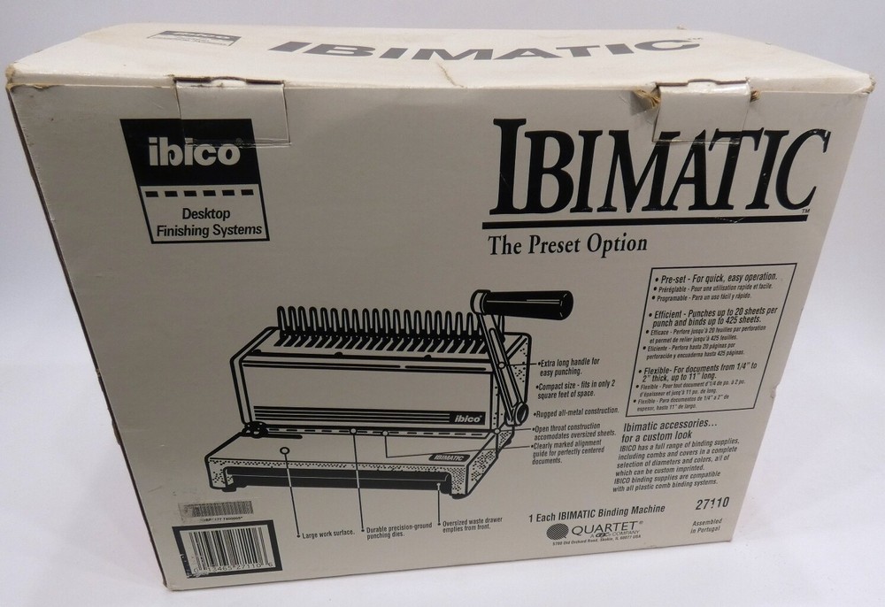 Ibico IBIMATIC Presentation Punch & Bind System w/ Covers & Combs