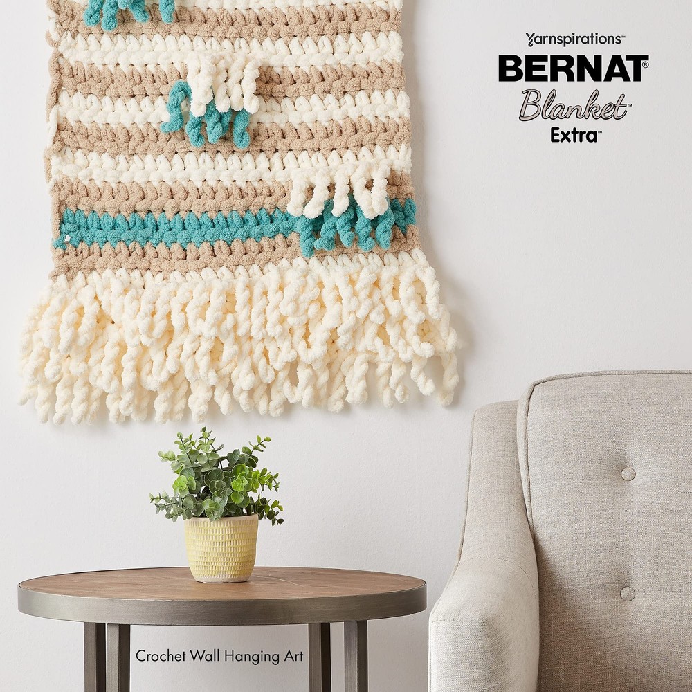 Bernat Blanket Extra Jumbo Yarn 2 Pack White Heavyweight Polyester Chenille