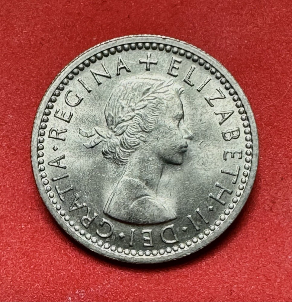 Elizabeth II Sixpence. 1959