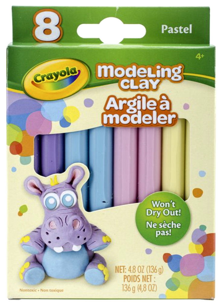 Crayola Modeling Clay, Pastel, Assorted Colors, Non-Drying