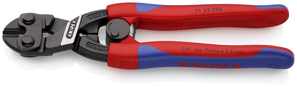 Knipex CoBalt® High Leverage Compact Bolt Cutters 8" 71 32 200