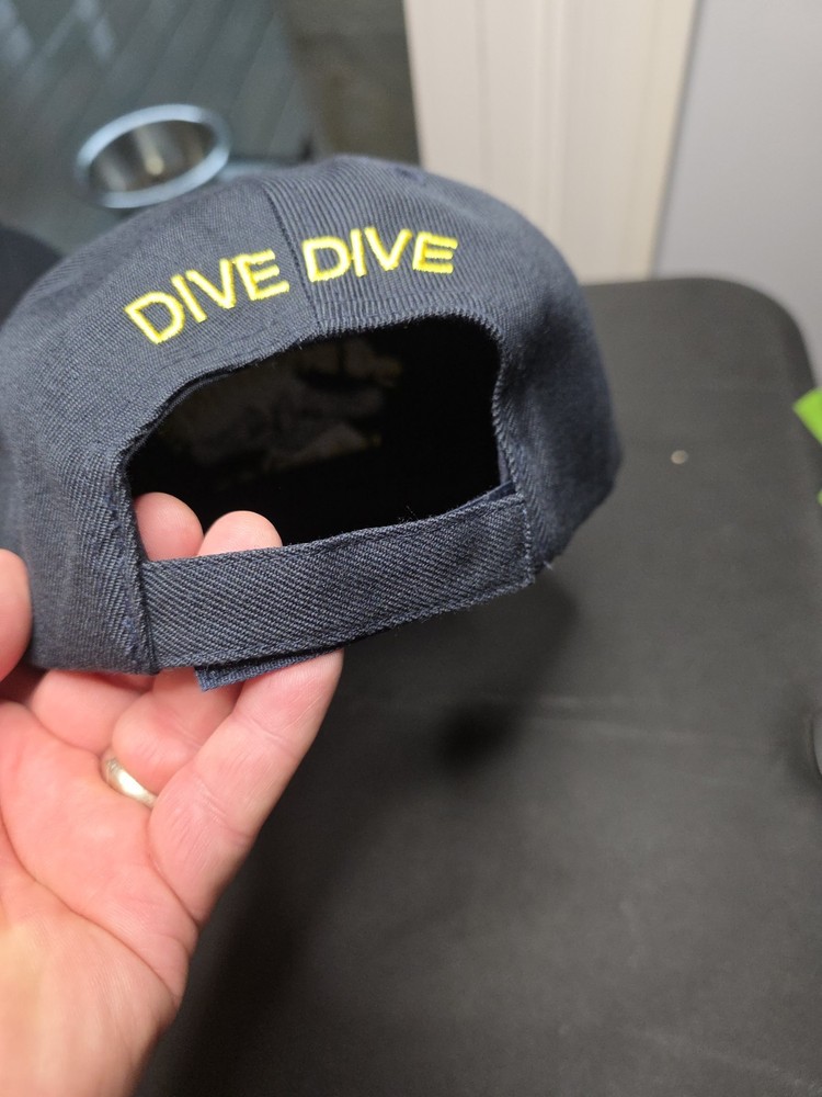 SUBMARINE WARRIOR Ball Cap SILVER FISH High Quality Wool Stitched Hook/Loop