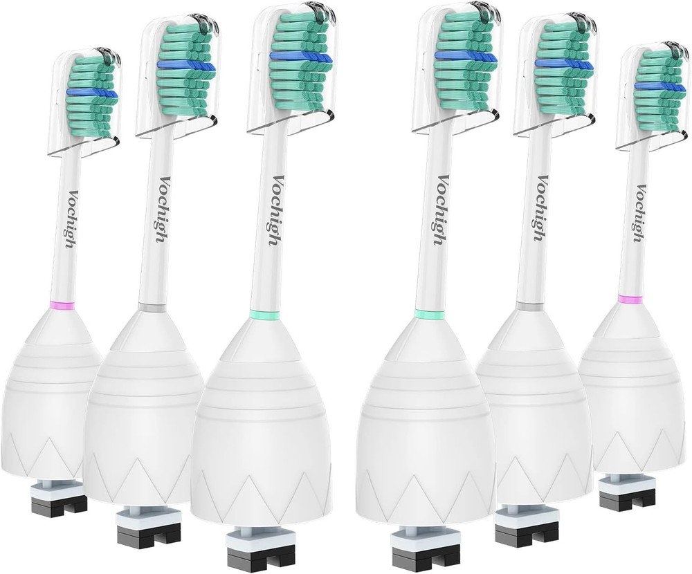 6 Pack Philips Sonicare Replacement Toothbrush Heads for e-Series - Green