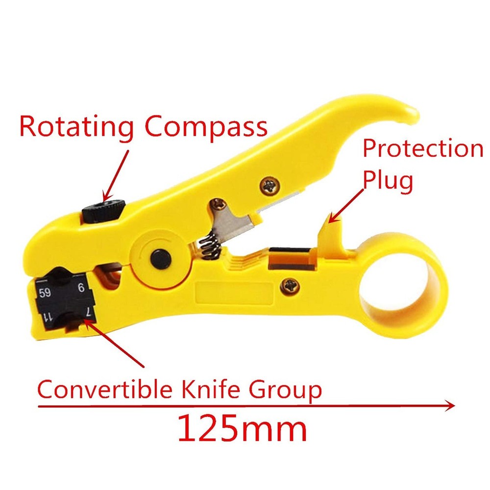 Coax Cable Crimper Kit, Yangoutool Coaxial Compression Tool, Adjustable RG6 R...