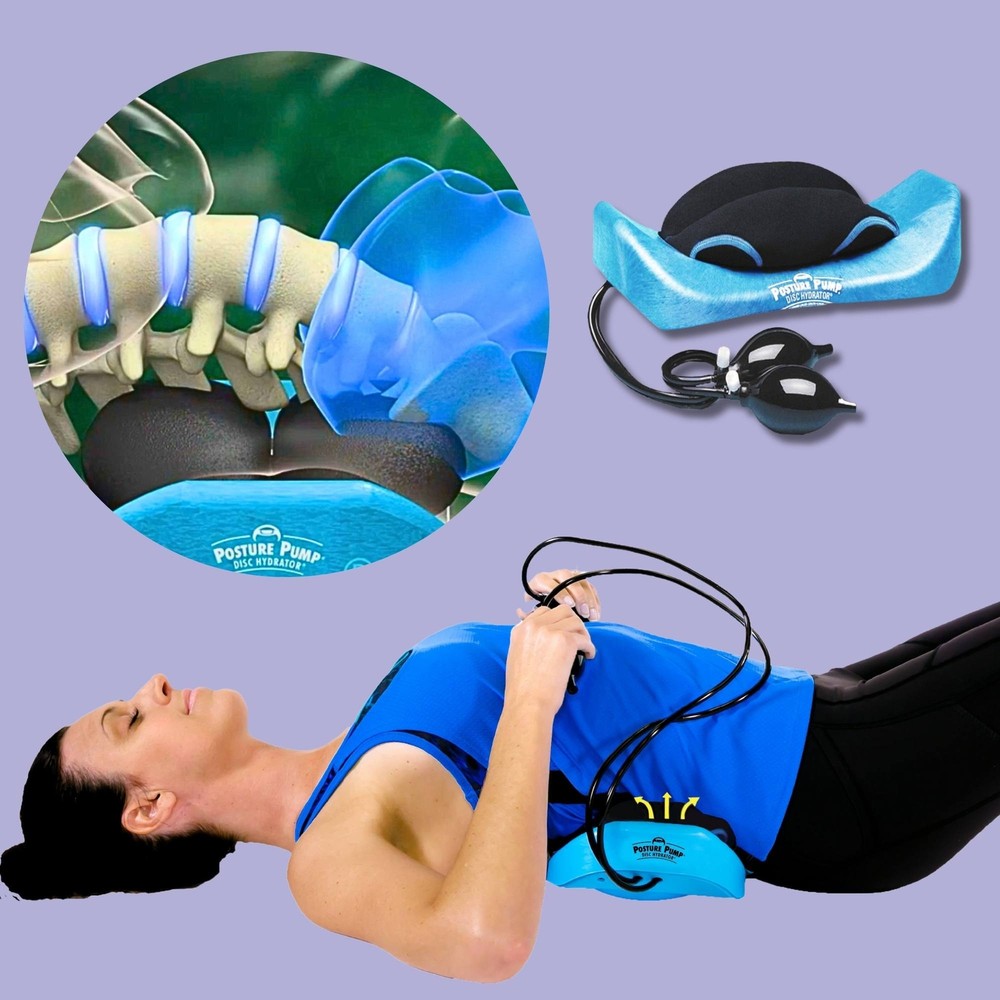 Posture Pump Spinal Traction Black Blue 2011
