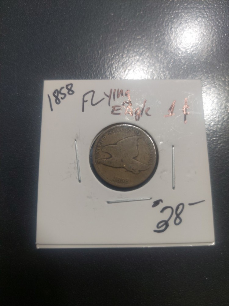 1858 1C Small Letters Flying Eagle Cent
