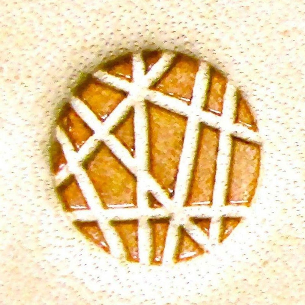 Craft Sha Leathercraft Tool 10mmx10mm E481 Round Patterned Custom Leather Stamp