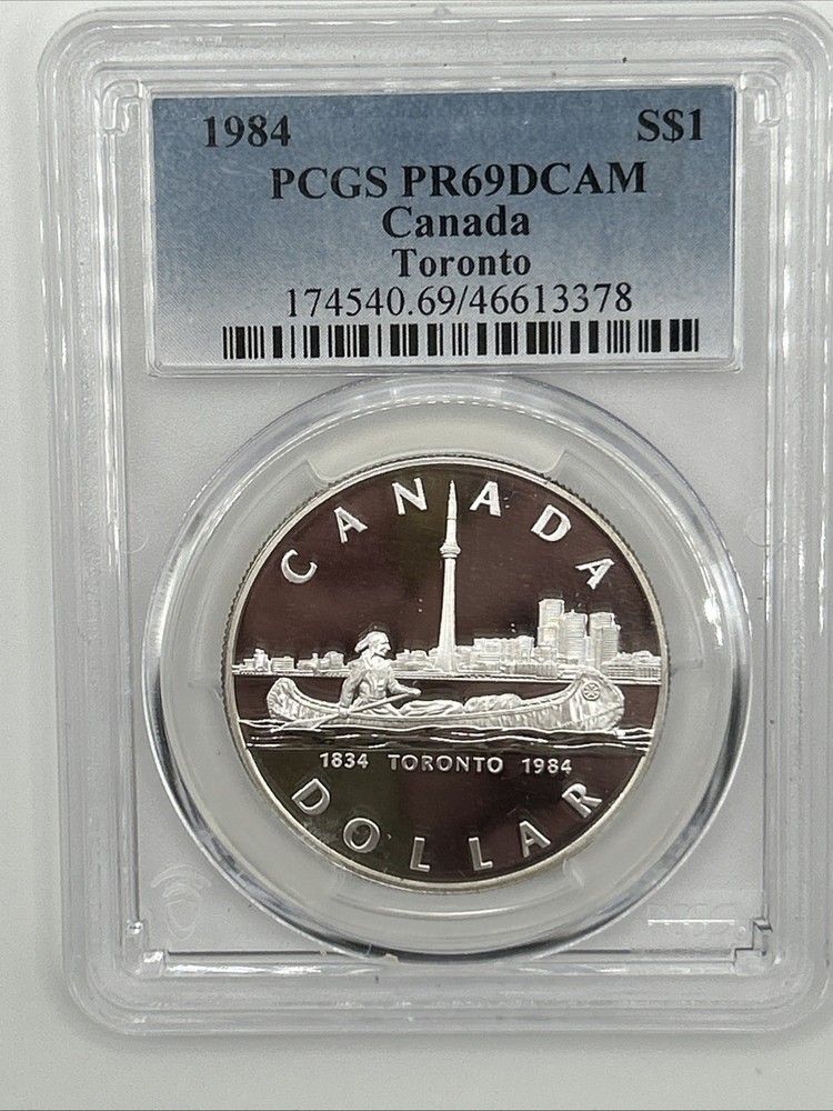 1984 Canada $1 Toronto Proof Silver Dollar  PCGS PR69 DCAM