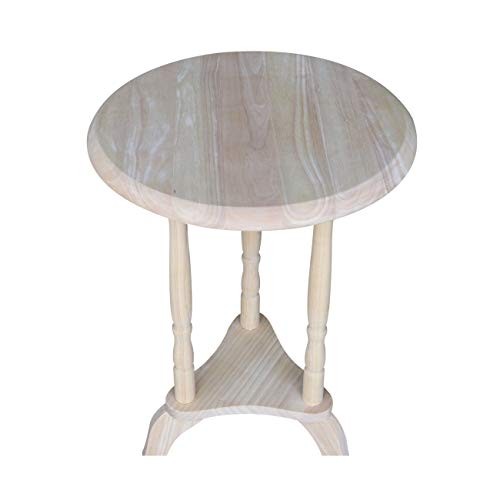 International Concepts Round Plant Table, Unfinished