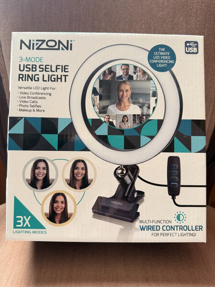 Nizoni 3-mode USB Multi-function Selfie Ring Light NEW. Product Features: 8” rin