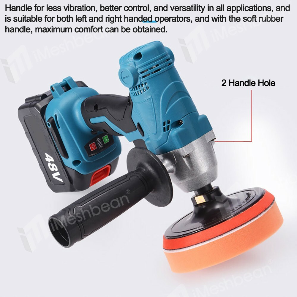 48V Cordless Polisher 5" Car Detailing Buffer & Sander & Drill Machine Battery