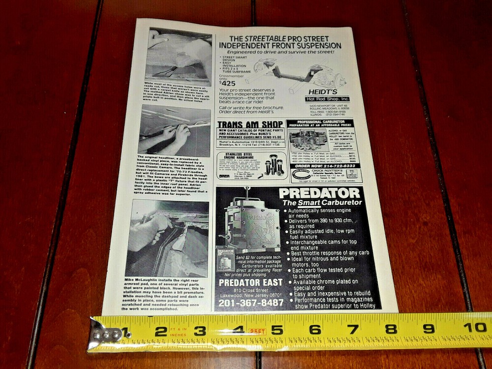 PREDATOR CARBURETOR ORIGINAL 1989 AD