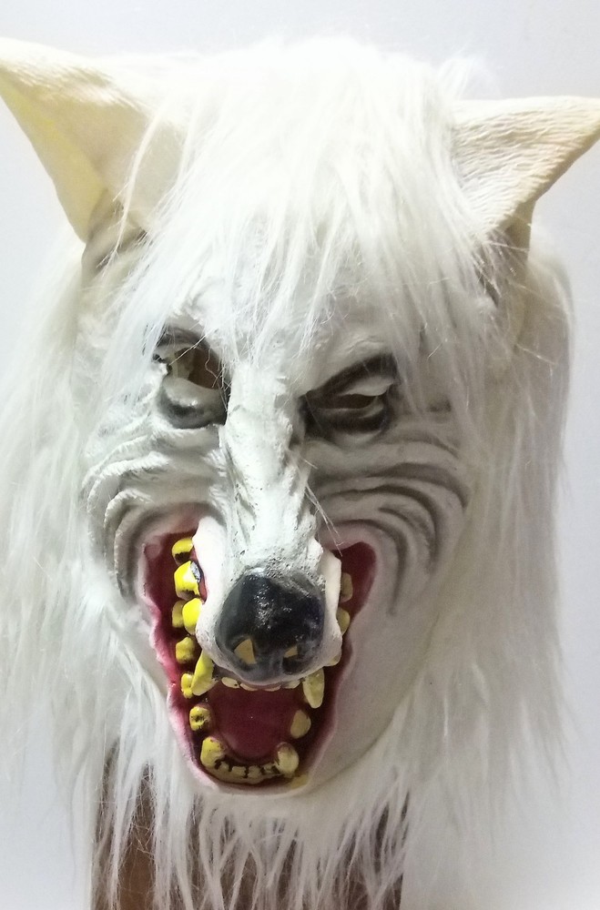 White Soft Rubber Wolf Mask