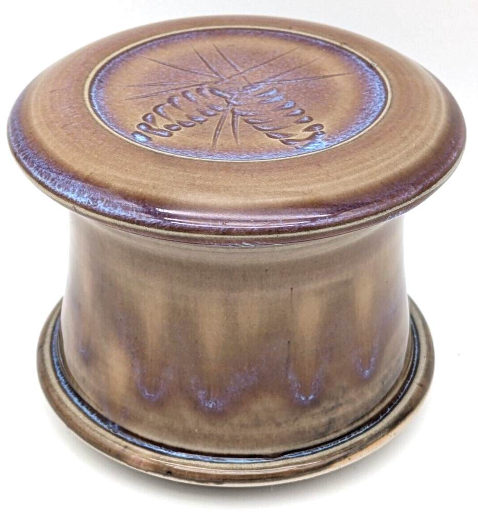 Classy Lines Pottery Studio Crafted Pinecone Glazed Butter Bell