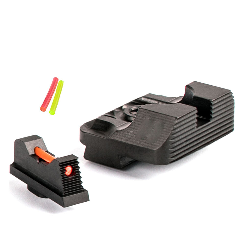 Fiber Optics Front Sight / Rear Sight Set .230 Combat V3 for Glock Model