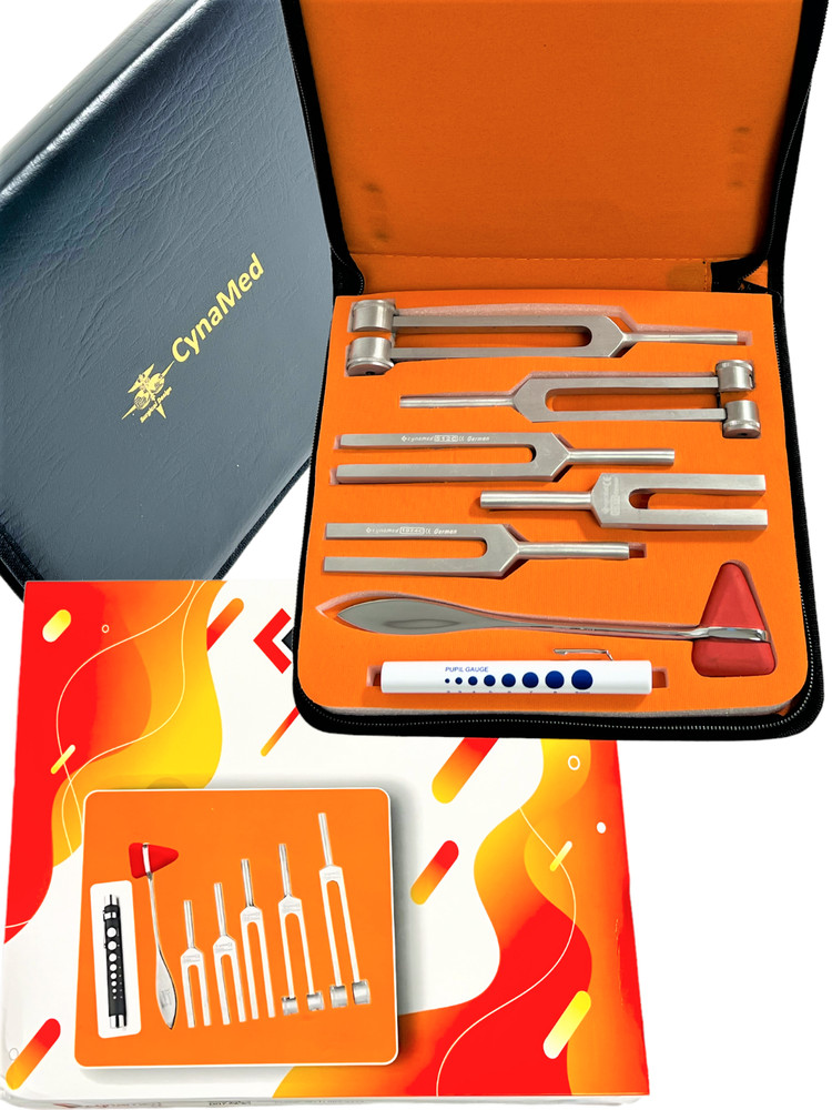 7 Tuning Fork Set Medical Surgical Chiropractic Physical Diagnostic Instruments