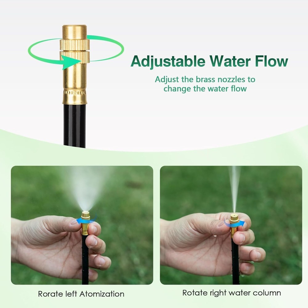 10M 360° Curved Garden Automatic Irrigation System Adjustable Nozzle WaterSaving