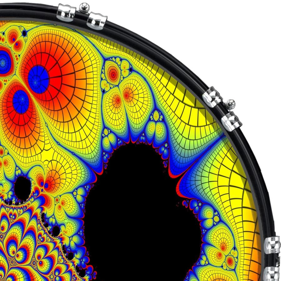 20" Custom Bass Kick Drum Front Head Graphical Fractal 9