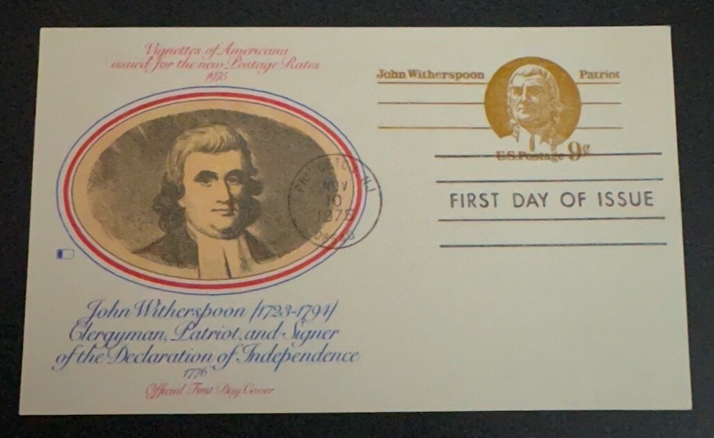 US #UX69 John Witherspoon Fleetwood FDC