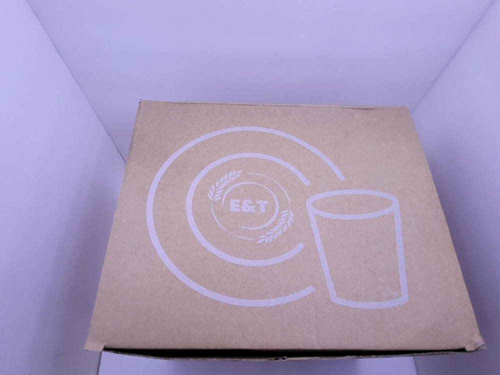 E & T - 12pcs Wheat Straw Dinnerware Set Unbreakable Microwave Safe Lightweight
