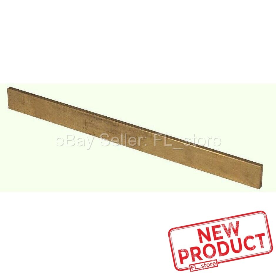 Solid Brass Flat Stock 1/8" x 1/2" x 3 Feet Alloy 360 Mill 36" Long Rectangle