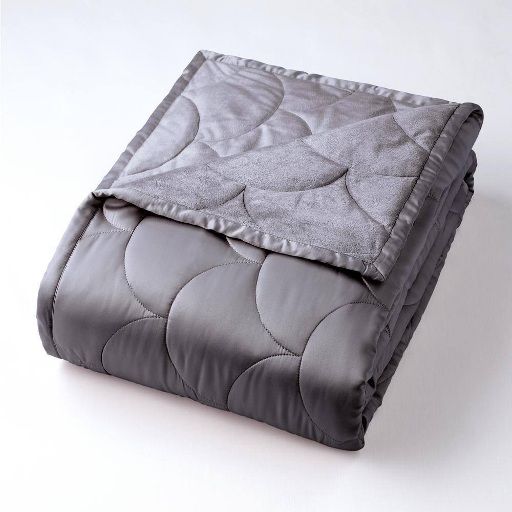 Charcoal Reversible down Alternative Throw