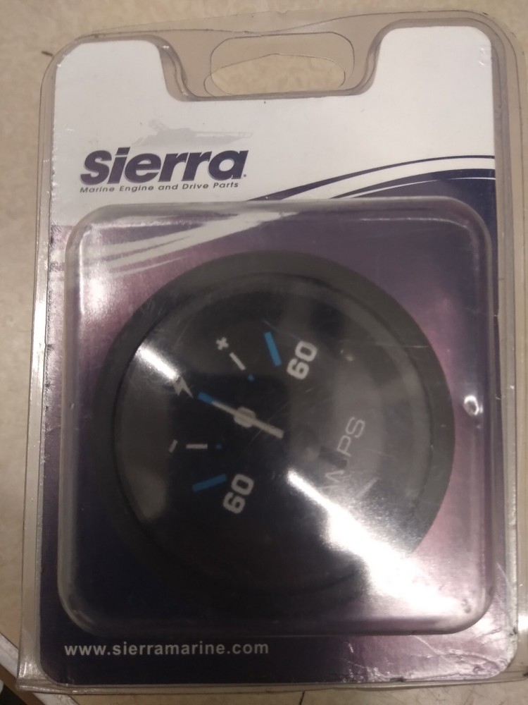Sierra Eclipse 2" Ammeter Gauge 60-0-60 AMP Dial Range Analog 68389P
