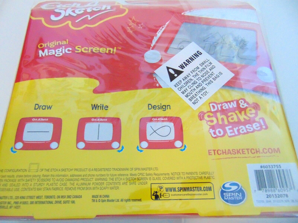 New ETCH A SKETCH Original Magic Screen Draw & Shake to Erase!