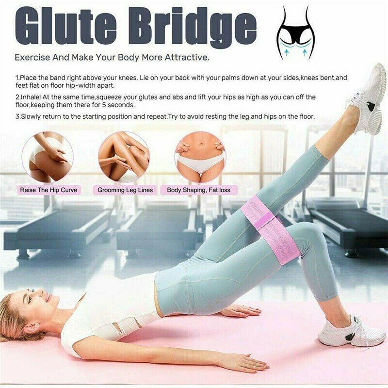 Hip Pull Belt Glute Circle Strength Training Bands Resistance Non Slip 3pcs/kit