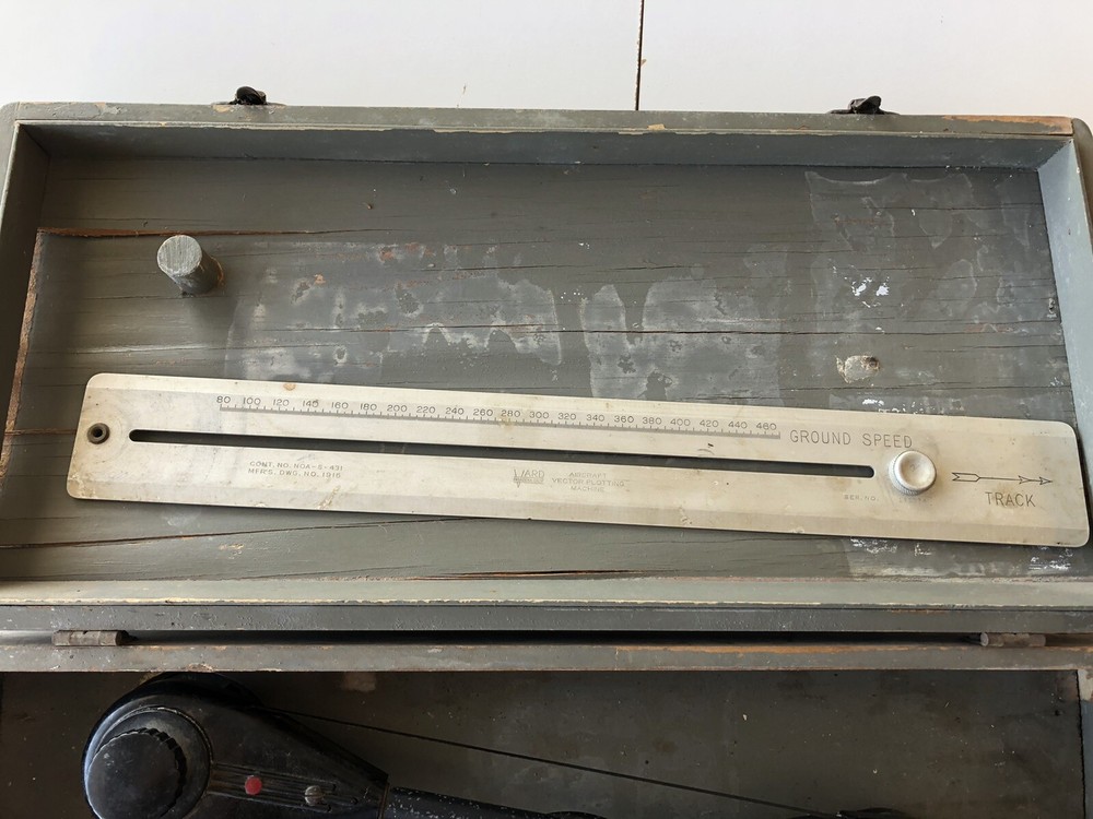 Vintage WW2 Cicra 1942 Vemco P-12 Vector Plotting Instrument Wood Case Pasadena