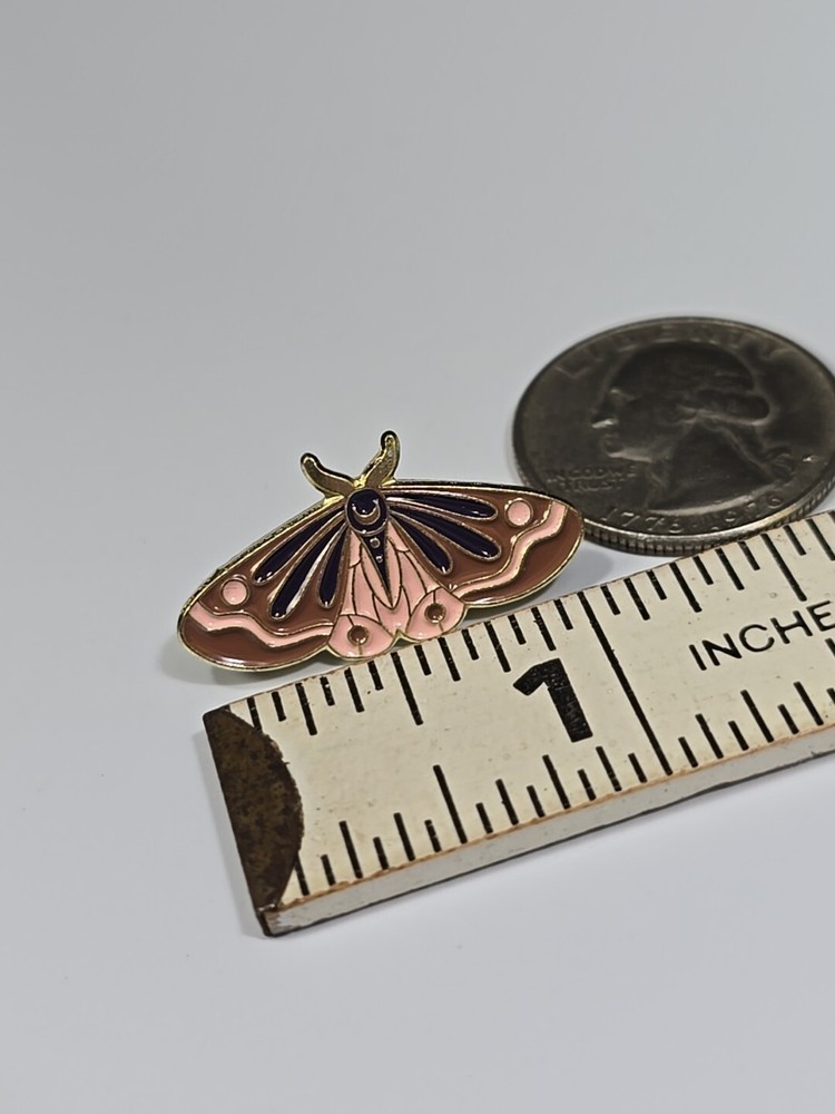 Butterfly Pink & Brown Lapel Pin